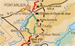 itinéraire de randonnée Cluse-et-Mijoux Les Hôpitaux-Neufs